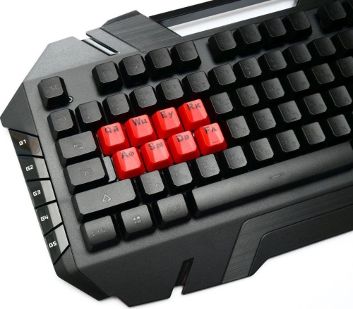 Клавиатура A4Tech B3590R черный/красный фото 3
