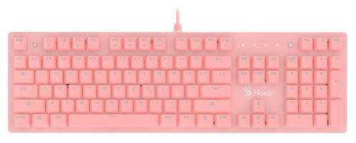 Клавиатура A4Tech Bloody B800 розовый/белый фото 3