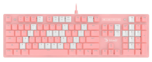Клавиатура A4Tech Bloody B800 розовый/белый фото 6