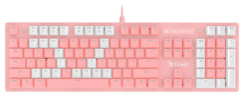 Клавиатура A4Tech Bloody B800 розовый/белый фото 7