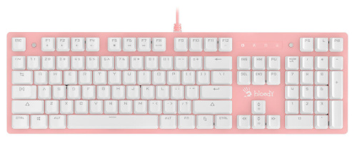 Клавиатура A4Tech Bloody B800 розовый/белый фото 8