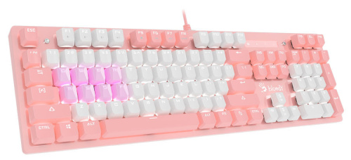 Клавиатура A4Tech Bloody B800 розовый/белый фото 9