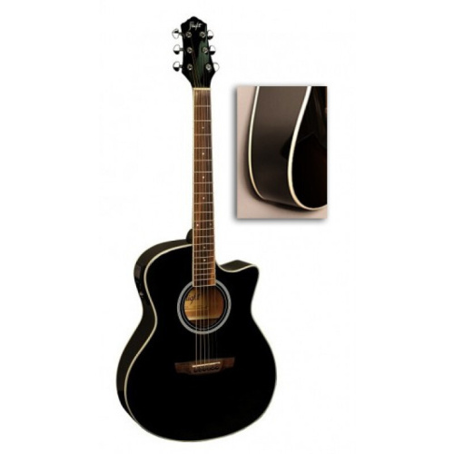 Акустическая гитара Flight AG-210 CEQ BK черный фото 2