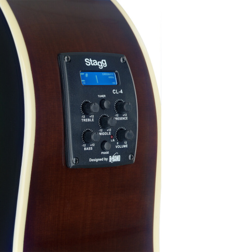 Электроакустическая гитара Stagg SA35DSCE-VS LH фото 4