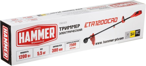 Триммер электрический Hammer ETR1200CRD фото 3