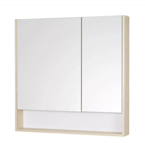 Зеркальный шкаф Aquaton Сканди 90 (1A252302SDB20) белый/дуб верона