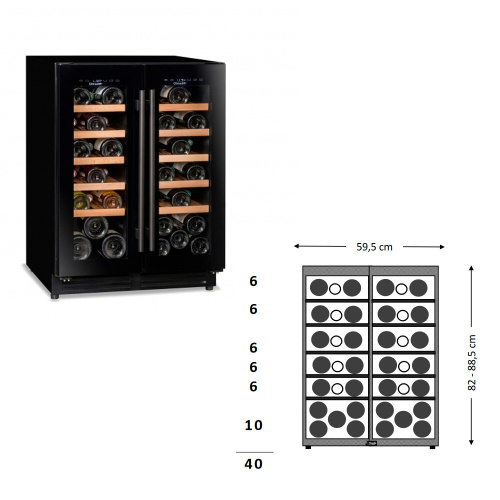 Винный шкаф Climadiff CBU40D1B фото 7