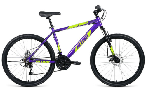 Велосипед Altair AL 26 D 21 ск фиолетовый/зеленый 2022 г 18" RBK22AL26197 фото 2