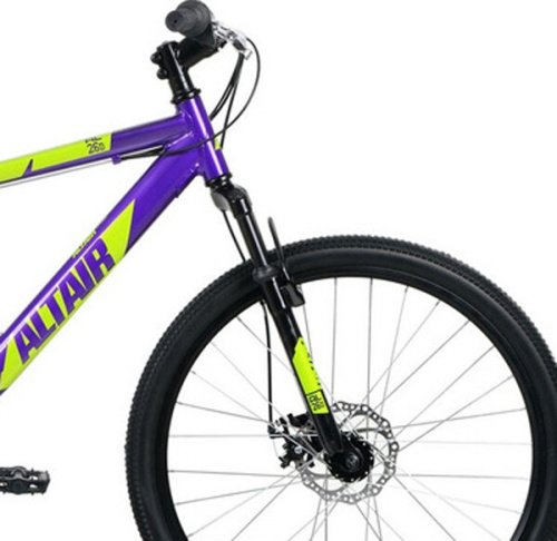 Велосипед Altair AL 26 D 21 ск фиолетовый/зеленый 2022 г 18" RBK22AL26197 фото 3