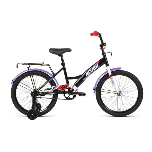 Велосипед Altair Kids 20 черный/белый 2022 г 13" IBK22AL20039