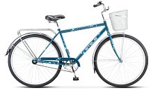 Велосипед Stels Десна Вояж Gent 28 Z010 Морская волна + корзина 20 (LU084621/LU091389) 2022