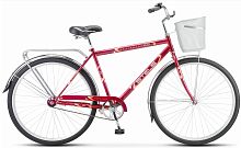 Велосипед Stels Navigator-300 C Gent 28 Z010 малиновый + корзина 20 (LU085341/LU093854)