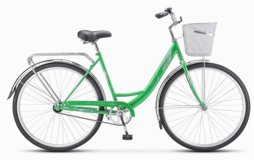 Велосипед Stels Navigator-345 28 Z010 зеленый + корзина 20 (LU085343/LU073367)