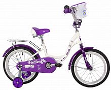Велосипед Novatrack Butterfly 14" белый-фиолетовый 147BUTTERFLY.WVL23
