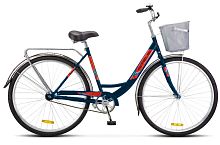 Велосипед Stels Navigator-345 28 Z010 темно-зеленый + корзина 20 (LU085343/LU093788)