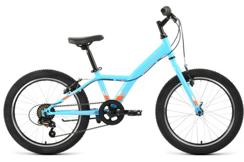 Велосипед Forward Dakota 20 1.0 голубой/ярко-оранжевый 2022 г 10,5" RBK22FW20582