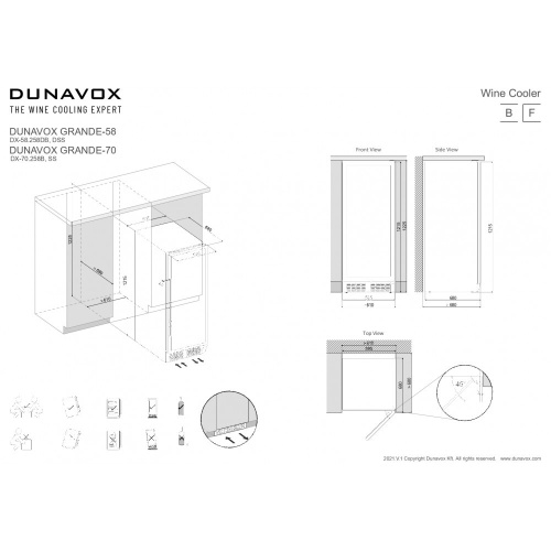 Встраиваемый винный шкаф Dunavox DX-70.258B фото 4