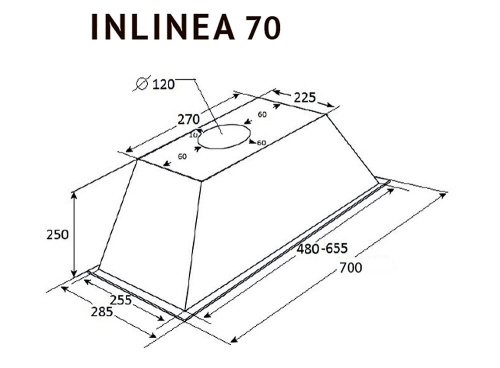 Встраиваемая вытяжка Kuppersberg Inlinea 70 BX фото 5