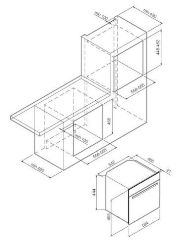 Встраиваемый электрический духовой шкаф Graude BWG 45.0 W фото 4