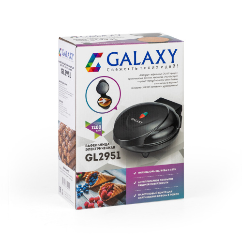 Вафельница Galaxy GL2951 черный фото 4