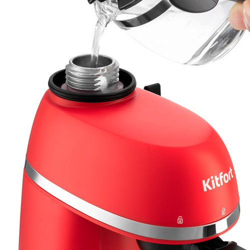 Кофеварка Kitfort КТ-760-1 красный/черный фото 8