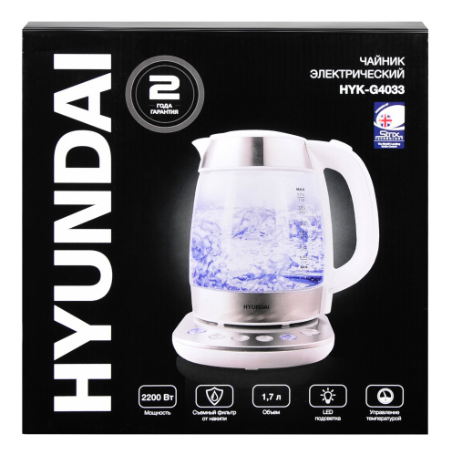 Чайник электрический Hyundai HYK-G4033 фото 10