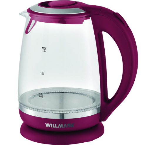 Чайник электрический Willmark WEK-2005G бордовый фото 2