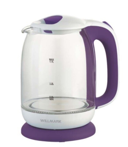 Чайник электрический Willmark WEK-1704G белый/фиолетовый фото 2