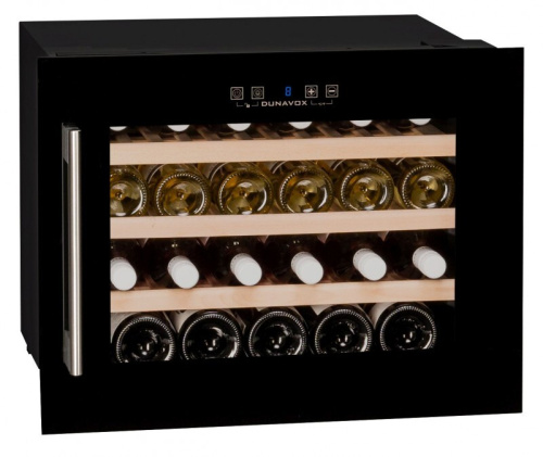 Встраиваемый винный шкаф Dunavox DX-24.56BBK(A) (петли справа)
