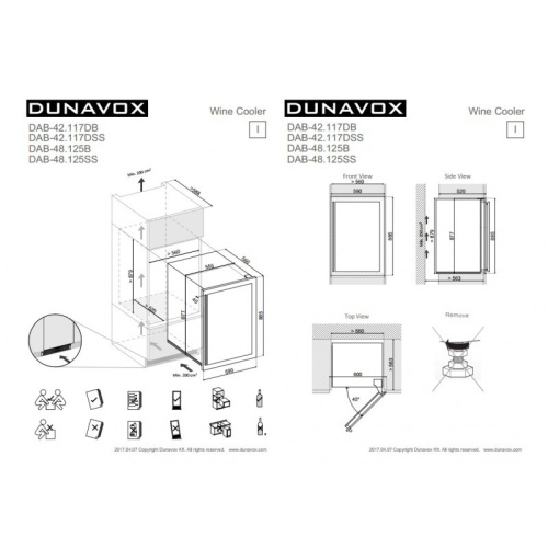 Встраиваемый винный шкаф Dunavox DAB-48.125B фото 3