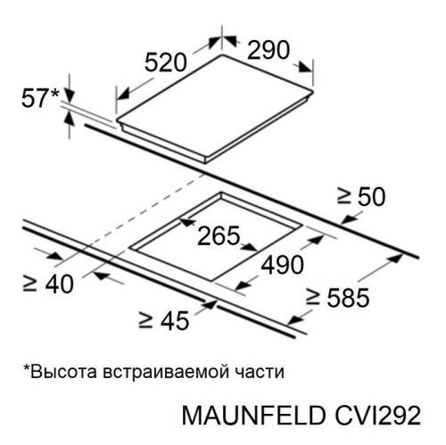 Встраиваемая индукционная варочная панель Maunfeld CVI292WH фото 4