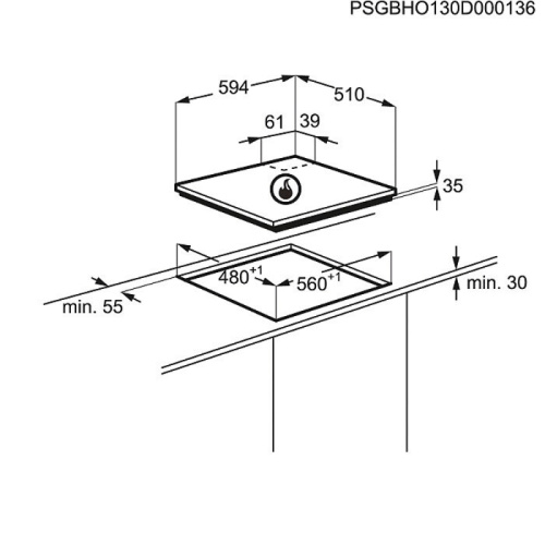 Встраиваемая газовая варочная панель Zanussi ZGX 566414 B