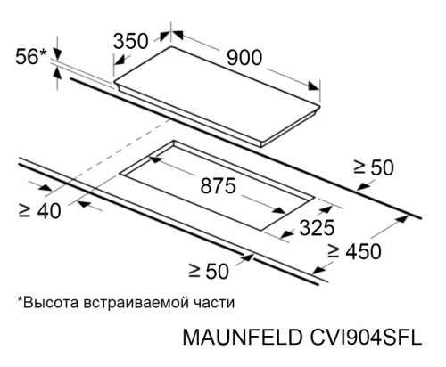 Встраиваемая индукционная варочная панель Maunfeld CVI904SFLLGR фото 4
