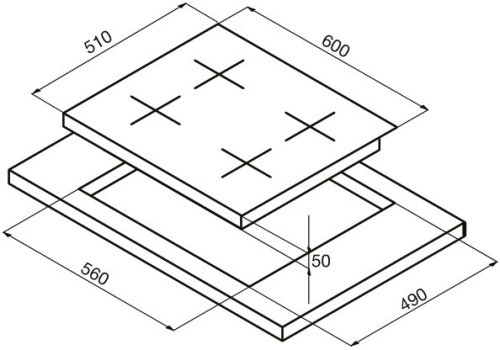 Встраиваемая электрическая варочная панель Korting HK 6205 BB фото 3