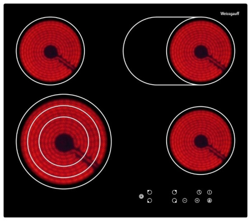 Встраиваемая электрическая варочная панель Weissgauff HV 6540 B