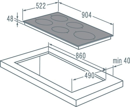 Встраиваемая индукционная варочная панель Gorenje + GIT 95 B фото 3