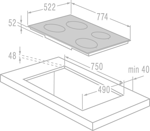 Встраиваемая индукционная варочная панель Gorenje + GIS 78 XC фото 3