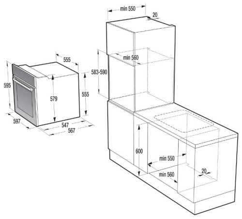 Встраиваемый электрический духовой шкаф Gorenje BO 635 E11 XK-2 фото 3