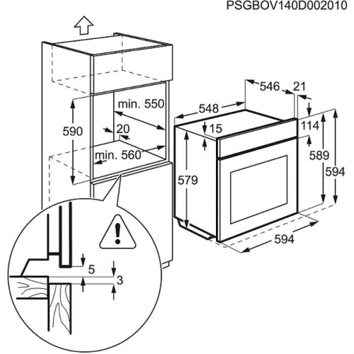 Встраиваемый электрический духовой шкаф Electrolux EOC 5851 FOX фото 3