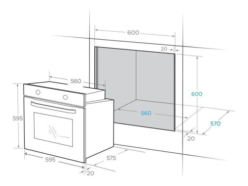 Встраиваемый электрический духовой шкаф Midea 65CME10101 фото 2