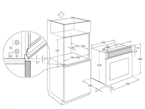 Встраиваемый электрический духовой шкаф Electrolux EOA 95551 BX фото 2