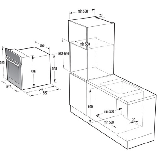 Встраиваемый электрический духовой шкаф Gorenje BO 615 E20BG-M фото 5