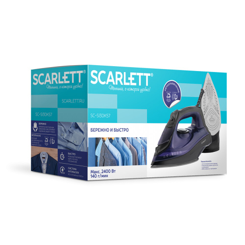 Утюг Scarlett SC-SI30K57 черный/фиолетовый фото 3
