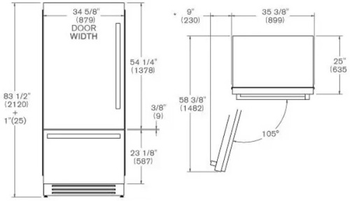 Встраиваемый холодильник Bertazzoni REF905BBLXTT фото 6