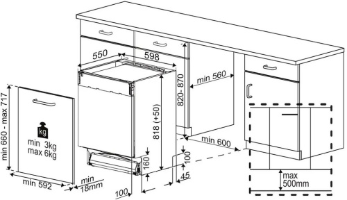 Встраиваемая посудомоечная машина Hotpoint-Ariston HI 4D66 DW фото 4