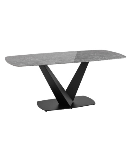 Обеденный стол Stool Group Аврора 180*90 керамика черная