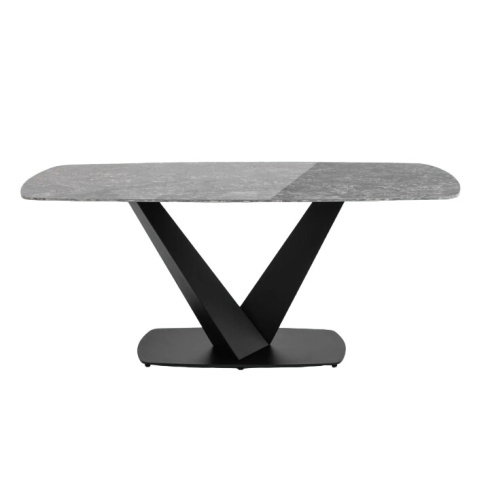 Обеденный стол Stool Group Аврора 180*90 керамика черная фото 3
