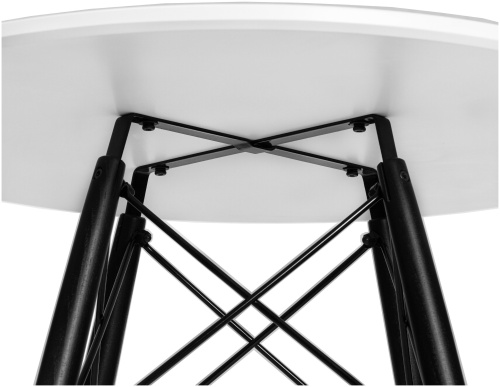 Стол обеденный Dobrin Chelsea`80 Black белый/черный фото 4