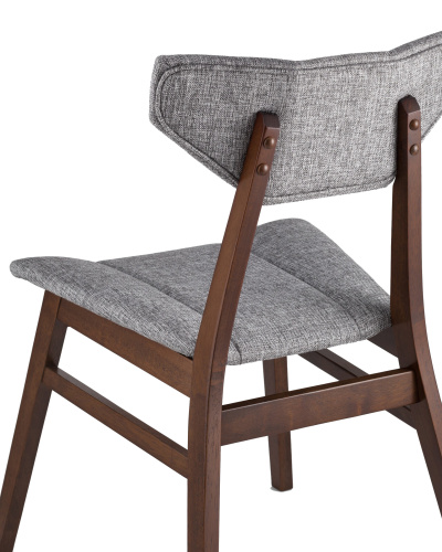 Комплект стульев Stool Group TOR , массив гевеи цвет орех, сидение серое ( УТ000002028) фото 7