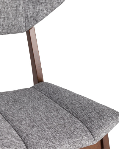 Комплект стульев Stool Group TOR , массив гевеи цвет орех, сидение серое ( УТ000002028) фото 9